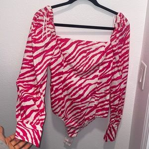 ZARA- one piece pink bodysuit- never worn